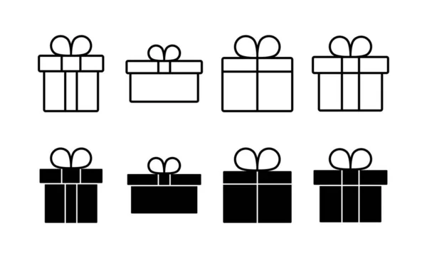 Gift Icon Vector Web Mobile App Gift Sign Symbol Birthday — 스톡 벡터
