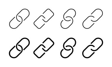 Web ve mobil uygulama için bağlantı simgesi vektörü. Hiper bağlantı zinciri işareti ve sembolü