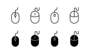 Web ve mobil uygulama için fare simgesi vektörü. Tıklama işareti ve sembol. işaretleyici simgesi vektörü.