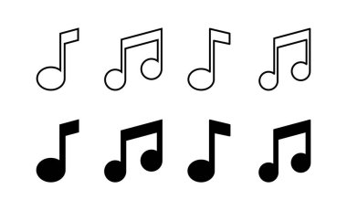 Web ve mobil uygulama için müzik simgesi vektörü. nota işareti ve sembol
