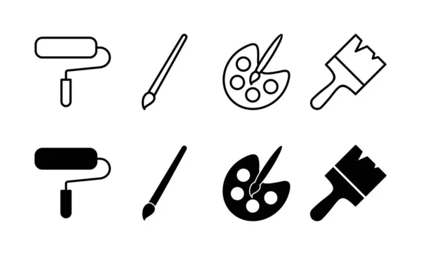 Paint Vector Icono Para Web Aplicación Móvil Pincel Signo Símbolo — Archivo Imágenes Vectoriales