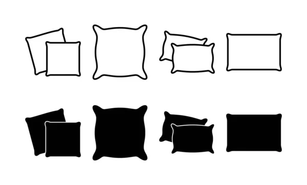 Pillow Icon Vector Web Mobile App Pillow Sign Symbol Comfortable — Stock Vector