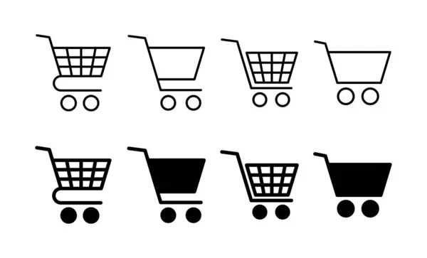 为Web和移动应用程序购买图标向量 购物车的标志和符号 Trolley图标 — 图库矢量图片