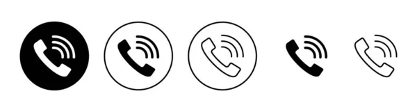 Набір Піктограм Викликів Телефонний Знак Символ Значок Телефону Яжіться Нами — стоковий вектор