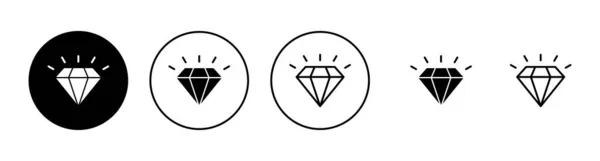 stock vector Diamond icons set. diamond gems sign and symbol