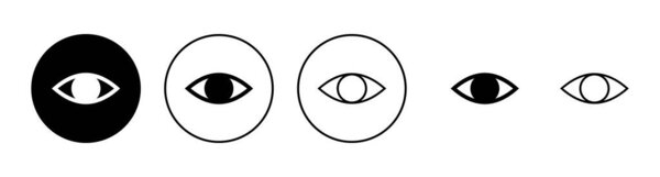 Eye icons set. Eye sign and symbol. Look and Vision icon. 