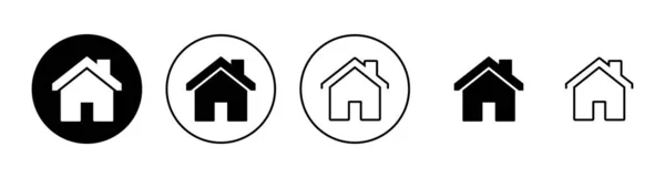 Ikony Domu Ustawione Znak Domowy Symbol — Wektor stockowy