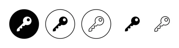 Key Icons Set Key Sign Symbol — Stock Vector