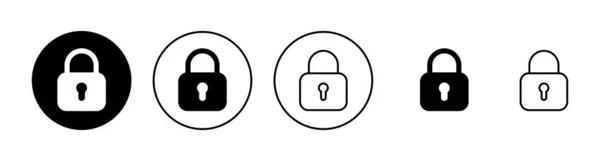 Verrouillez Les Icônes Signe Symbole Cadenas Icône Chiffrement Symbole Sécurité — Image vectorielle