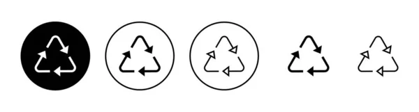 Setul Icoane Reciclare Semn Reciclare Simbol — Vector de stoc