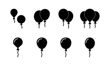 Web ve mobil uygulama için balon simgesi vektörü. Parti balonu işareti ve sembolü