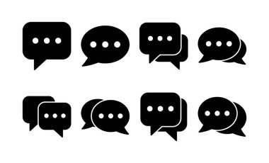Chat icon vector for web and mobile app. speech bubble sign and symbol. comment icon. message