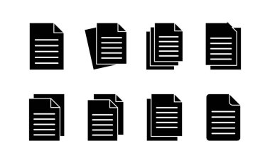 Document icon vector for web and mobile app. Paper sign and symbol. File Icon