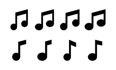 Web ve mobil uygulama için müzik simgesi vektörü. nota işareti ve sembol