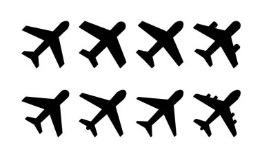 Web ve mobil uygulama için düzlem simgesi vektörü. Uçak işareti ve sembol. Uçuş taşıma sembolü. Seyahat işareti. uçak.