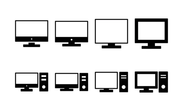 Computer Icon Vector Web Mobile App Computer Monitor Sign Symbol — 图库矢量图片