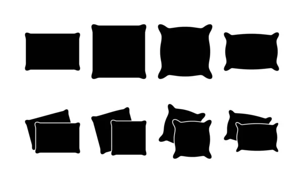 Webおよびモバイルアプリ用の枕アイコンベクトル 枕の記号と記号 快適なふわふわ枕 — ストックベクタ