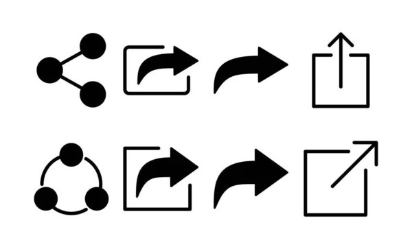 共享Web应用程序和移动应用程序的图标向量 共享标志和符号 — 图库矢量图片