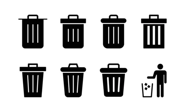 Vetor Ícone Lixo Para Web Aplicativo Móvel Ícone Lata Lixo — Vetor de Stock