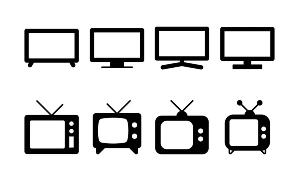 Vettore Icona App Web Mobile Segno Simbolo Della Televisione — Vettoriale Stock