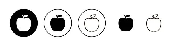 Appelpictogrammen Ingesteld Apple Teken Symbolen Voor Web Design — Stockvector