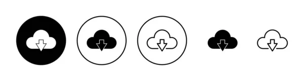 Wolkensymbole Gesetzt Wolkenzeichen Und Symbol — Stockvektor