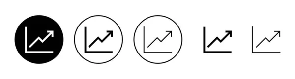 Набор Иконок Рисования Знак Диаграммы Символ Значок Диаграммы — стоковый вектор