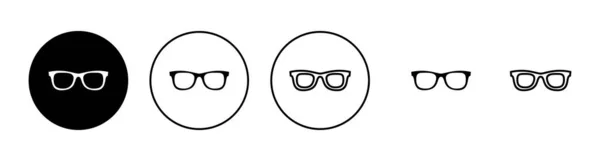 Zestaw Ikon Okularów Znak Symbol Okularów — Wektor stockowy