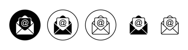 Ikony Pošty Nastaveny Email Symbol Ikona Mailu Ikona Obálky — Stockový vektor