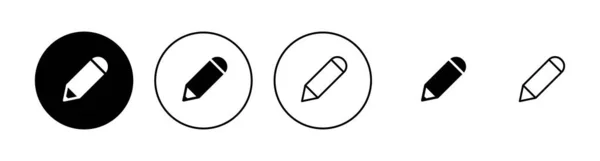 Pencil Icons Set Pen Sign Symbol Edit Icon Vector — Stock Vector