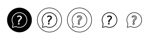 Question Icons Set Question Mark Sign Symbol — Stock Vector