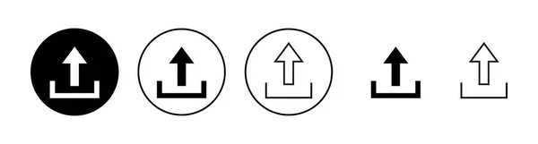 Вивантажити Набір Піктограм Завантажити Знак Даних Символ — стоковий вектор