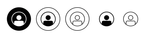 Ikony Użytkownika Ustawione Podpis Symbol Osoby Ikona Ludzi — Wektor stockowy