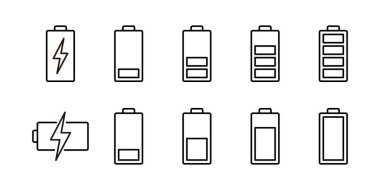 Battery icon vector for web and mobile app. battery charging sign and symbol. battery charge level