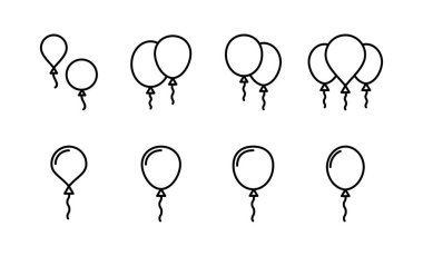 Web ve mobil uygulama için balon simgesi vektörü. Parti balonu işareti ve sembolü