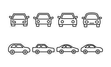Car icon vector for web and mobile app. car sign and symbol. small sedan