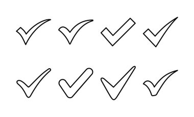 Check mark icon vector for web and mobile app. Tick mark sign and symbol