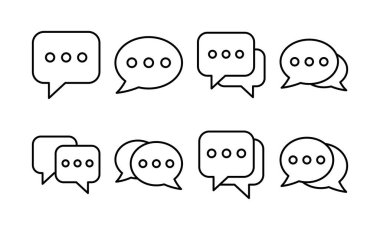 Chat icon vector for web and mobile app. speech bubble sign and symbol. comment icon. message