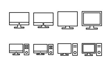 Computer icon vector for web and mobile app. computer monitor sign and symbol