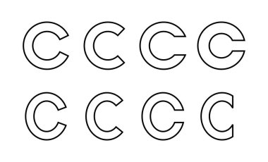 Copyright icon vector for web and mobile app. copyright sign and symbol