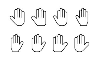 Hand icon vector for web and mobile app. hand sign and symbol. hand gesture