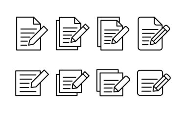 Web ve mobil uygulama için not simgesi vektörü. not defteri işareti ve sembol