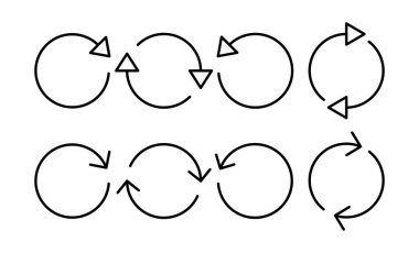 Web ve mobil uygulama için ikon vektörünü tazele. İşareti ve sembolü yeniden yükle. Simgeyi güncelle.