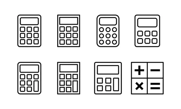 Calculator Icon Vector Web Mobile App Accounting Calculator Sign Symbol — Stock Vector
