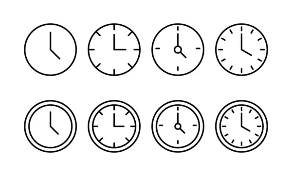 Clock Icon Vector Web Mobile App Time Sign Symbol Watch — Stock Vector