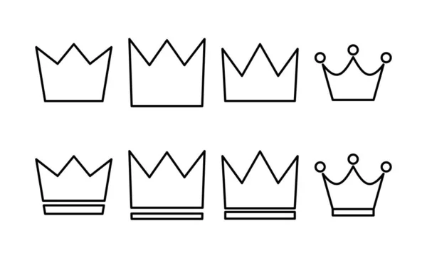 Crown Icon Vector Web Mobile App Crown Sign Symbol — Stok Vektör