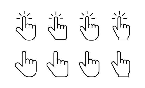 Hand Cursor Icon Vector Web Mobile App Cursor Sign Symbol — 图库矢量图片