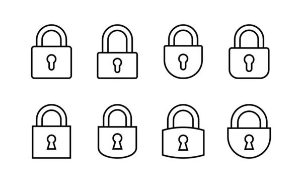 Lock Icon Vector Web Mobile App Padlock Sign Symbol Encryption — Stock Vector
