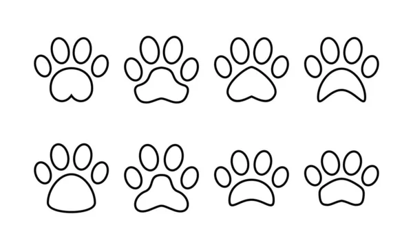 Вектор Піктограм Paw Веб Мобільних Додатків Знак Символ Лапи Собака — стоковий вектор