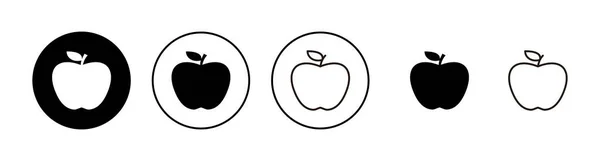 Appelpictogrammen Ingesteld Apple Teken Symbolen Voor Web Design — Stockvector